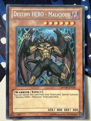 Destiny HERO - Malicious (ScR) RYMP-EN034 Ra Yellow Mega Pack Unlimited-image
