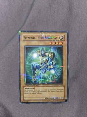 Yugioh Elemental Hero Sparkman Mf03-en004 Mattel Figure Promo MP *Extremely...-image
