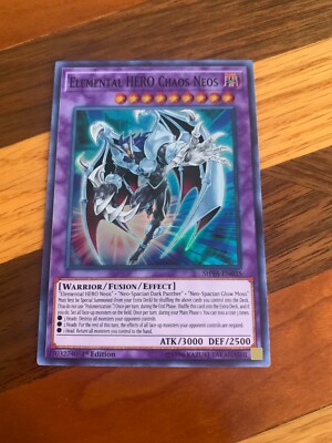 Elemental Hero Chaos Neos SHVA-EN035 1st Edition Super Rare NM + BONUS-image