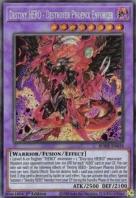 Yugioh-Destiny HERO - Destroyer Phoenix Enforcer-Secret Rare-1st-BODE EN039 (NM)-image