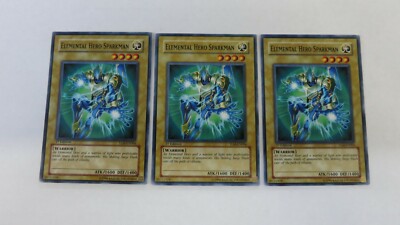 3x   ELEMENTAL HERO SPARKMAN 1ST EDITION  TLM-EN004  COMMON YUGIOH  NM UNPLAYED-image
