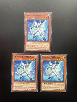 Yugioh Elemental HERO Neos Alius SDHS-EN008 Common Mixed Editions NM/LP X3-image