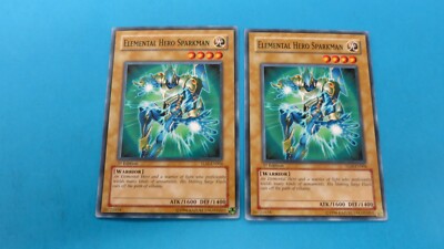 2x   ELEMENTAL HERO SPARKMAN 1ST EDITION  TLM-EN004  COMMON YUGIOH  NM UNPLAYED-image