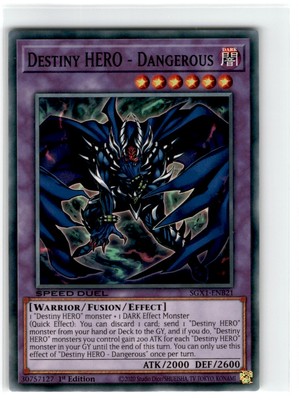 Yu-Gi-Oh! Speed Duel Destiny Hero-Dangerous Common SGX1-ENB21 Lightly Played 1st-image