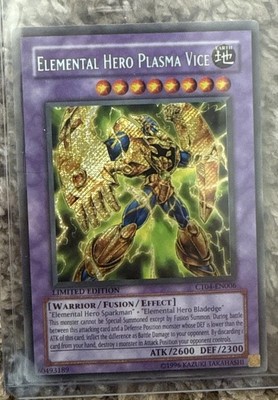 Yugioh Elemental Hero Plasma Vice CT04-EN006 Secret Rare Limited Edition LP-image