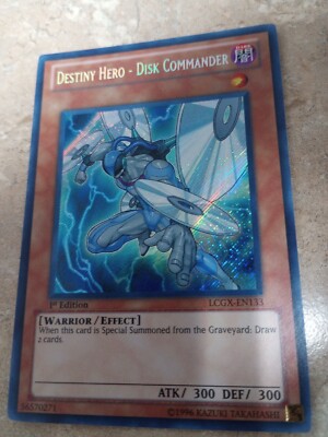 Destiny Hero - Disk Commander - LCGX-EN133 Secret Rare 1st ed Yugioh Card-image