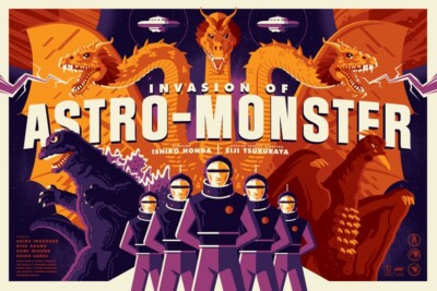 Godzilla Invasion of Astro-Monster Art Print Tom Whalen Mondo /275 RARE Kaiju-image