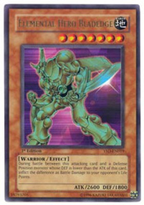 Heavy Play x 1 Elemental Hero Bladedge - YSD-EN019 - Ultra Rare - Unlimited Edit-image