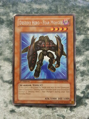 1x YuGiOh TCG Destiny Hero Fear Monger DP05 EN009 Trading Card Game-image