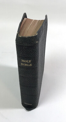 VTG 1940s Holy Bible Cambridge Sapphire Type 16mo. Maps Old New Testaments-image