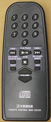 FISHER REM-DS330 STEREO REMOTE CONTROL BATTERIES INCLUDED-image