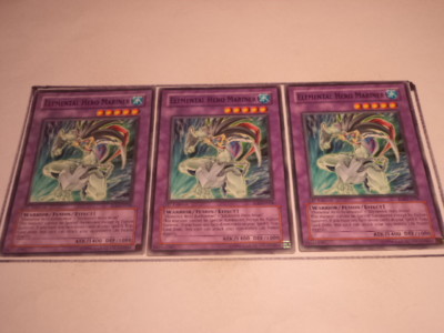 3X Elemental Hero Mariner EOJ-EN034 - Yugioh Yu Gi Oh! 3 Playset-image