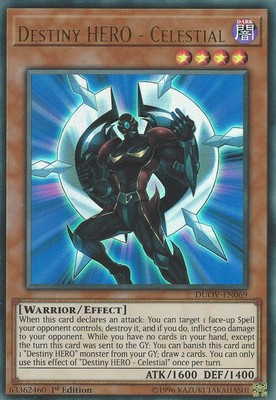 Yugioh! Destiny HERO - Celestial - DUOV-EN069 - Ultra Rare - 1st Edition Near Mi-image