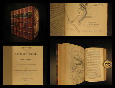 1851 Napoleon Peninsular War Napier MAPS French Revolution SPAIN 6v -image