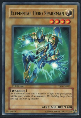 Elemental Hero Sparkman YSD-EN010 1st Edition card - Yu-Gi-Oh! with extras-image