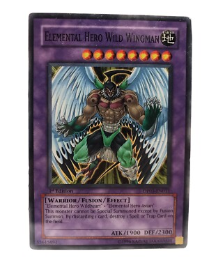 Elemental Hero Wild Wingman DP03-EN011 Common 1st Edition Yu-Gi-Oh! Played  1996-image