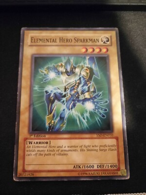 Yu-Gi-Oh! Elemental Hero Sparkman YSD-EN010 1st Edition Heavily Played-image