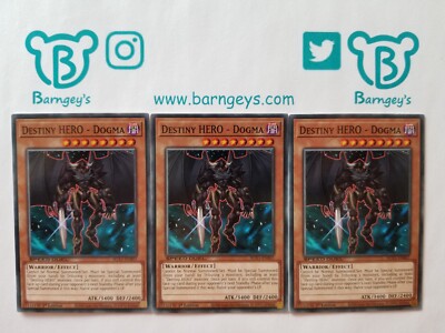 3 Destiny HERO - Dogma,PLAYSET,SGX1,1st Edition,Common,Yugioh,Barngey's,Singles-image
