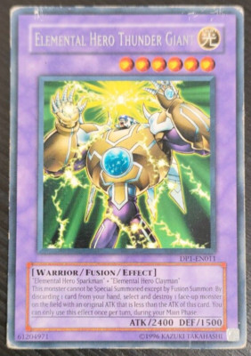 Yu Gi Oh! Elemental Hero Thunder Giant - DP1-EN011 - Rare ENGLISH #3-image
