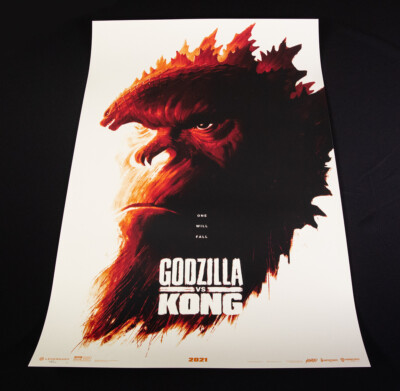 Godzilla vs Kong Screen Print Poster Art by Phantom City Creative PCC MONDO -image