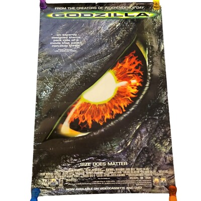 Godzilla Original Movie Store Poster Vintage 90s Art Print Home Decor Cinema 98-image