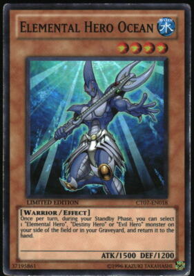 Yu-Gi-Oh! - Elemental Hero Ocean 2010 CT07-EN018 Super Rare Limited Edition-image