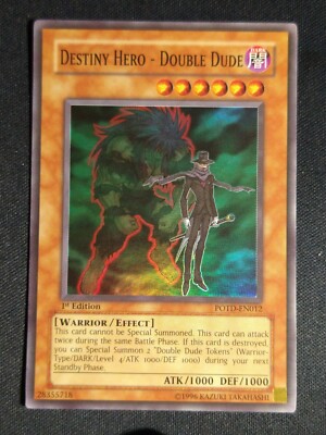 Yugioh - Destiny Hero - Double Dude POTD-EN012 1st Edition Super PL-image