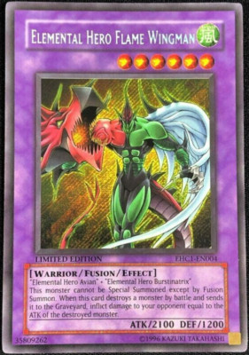 Elemental Hero Flame Wingman (EHC1-EN004) - Secret Rare - Yugioh *FREE SHIPPING-image
