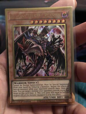 Yugioh Destiny HERO - Plasma Gold Rare MGED-EN007 1st Ed Near Mint-image