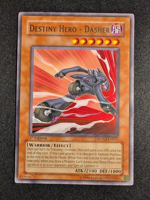 Yugioh - Destiny Hero - Dasher POTD-EN017 1st Edition Rare NM-image