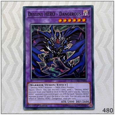 Destiny HERO - Dangerous - COTD-EN096 - Common 1st Edition Yugioh-image