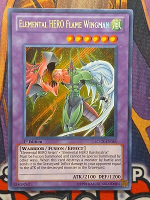 Elemental HERO Flame Wingman - LCGX-EN045 - Secret 1st Ed NM Yugioh GOAT Format-image