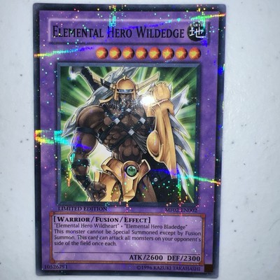 YuGiOh Elemental Hero Wildedge MF02-EN002 Promo Limited Edition Parallel Rare MP-image