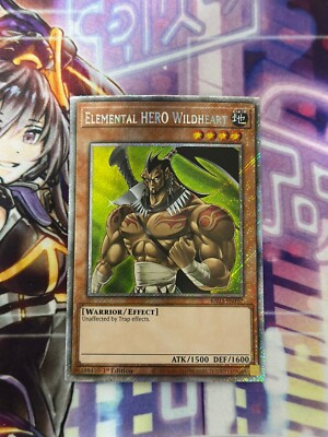 Yugioh Elemental Hero Wildheart Platinum Secret Rare RA03-image
