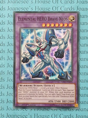 SAST-EN035 Elemental HERO Brave Neos Super Rare Yu-Gi-Oh Card 1st Edition New-image