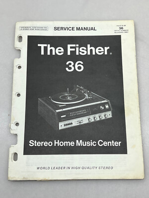 Fisher Model 36 Original Service Manual Free Shipping-image