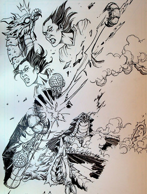 Godzilla Rulers of Earth #21 Original Comic Art Page 8 Jeff Zornow IDW 2015-image