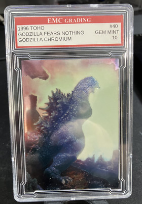 GODZILLA VS. BOLLANTE 1996 CHROMIUM AMADA #37 Graded 10 MINT SUPER COOL! VINTAGE-image