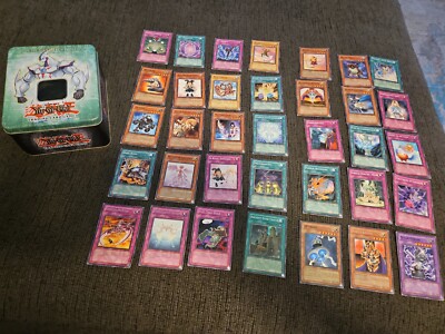 Yu-Gi-Oh! TCG Empty Elemental Hero Tin 2006 Lot x35 (2 Foil) Ancient Gear Castle-image