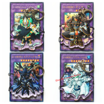 Anime Yu-Gi-Oh! Ｅ・HERO Acrylic Keychain Collection Decor Pendant Gift-image