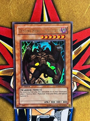 Destiny Hero - Malicious DP05-EN011 Ultra Rare 1st Edition MP Yugioh Card-image