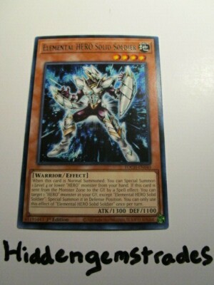 Yugioh! Elemental Hero Solid Soldier TOCH-EN040 Rare 1st Ed Near Mint/ Light Pla-image