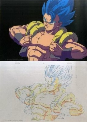 Dragon Ball Z Animation Gojita Cel Art Sheet Akira Toriyama-image