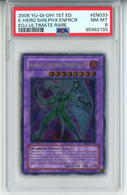 YUGIOH 1ST EOJ-EN033 ELEMENTAL HERO SHINING PHOENIX ENFORCER PSA 8 NM #95982133-image