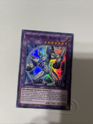 Yu-Gi-Oh! Elemental HERO Brave Neos SAST-EN035 Super Rare 1st Edition Near Mint-image