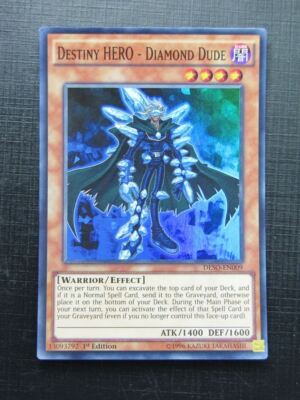 Yugioh Cards: DESTINY HERO - DIAMOND DUDE DESO SUPER RARE # 28E51-image