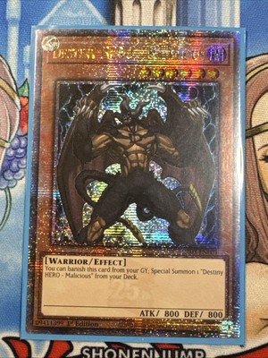 Destiny HERO - Malicious 1st Edition Quarter Century Secret Rare RA03-EN001-image