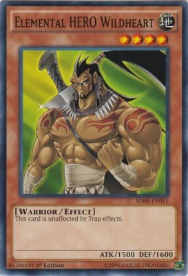 Elemental HERO Wildheart - SDHS-EN011 - Common - 1st Edition - Heavily Played-image