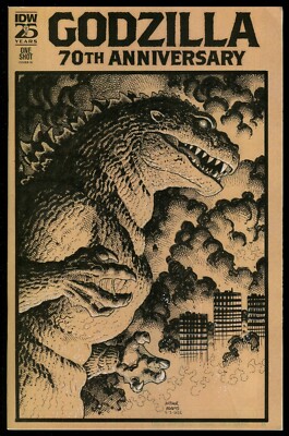Godzilla 70th Anniversary Limited 1 for 50 RI Variant Comic IDW Arthur Adams art-image