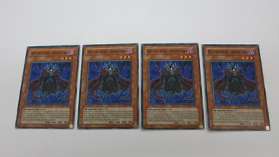 4x  DESTINY HERO - DOOM LORD DP05-EN001  1ST EDITION COMMON YUGIOH NM / UNPLAYED-image